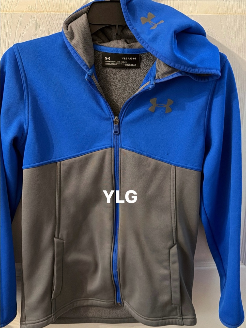 Under Armour Blue & Gray Youth Full-Zip Hooded Jacket
